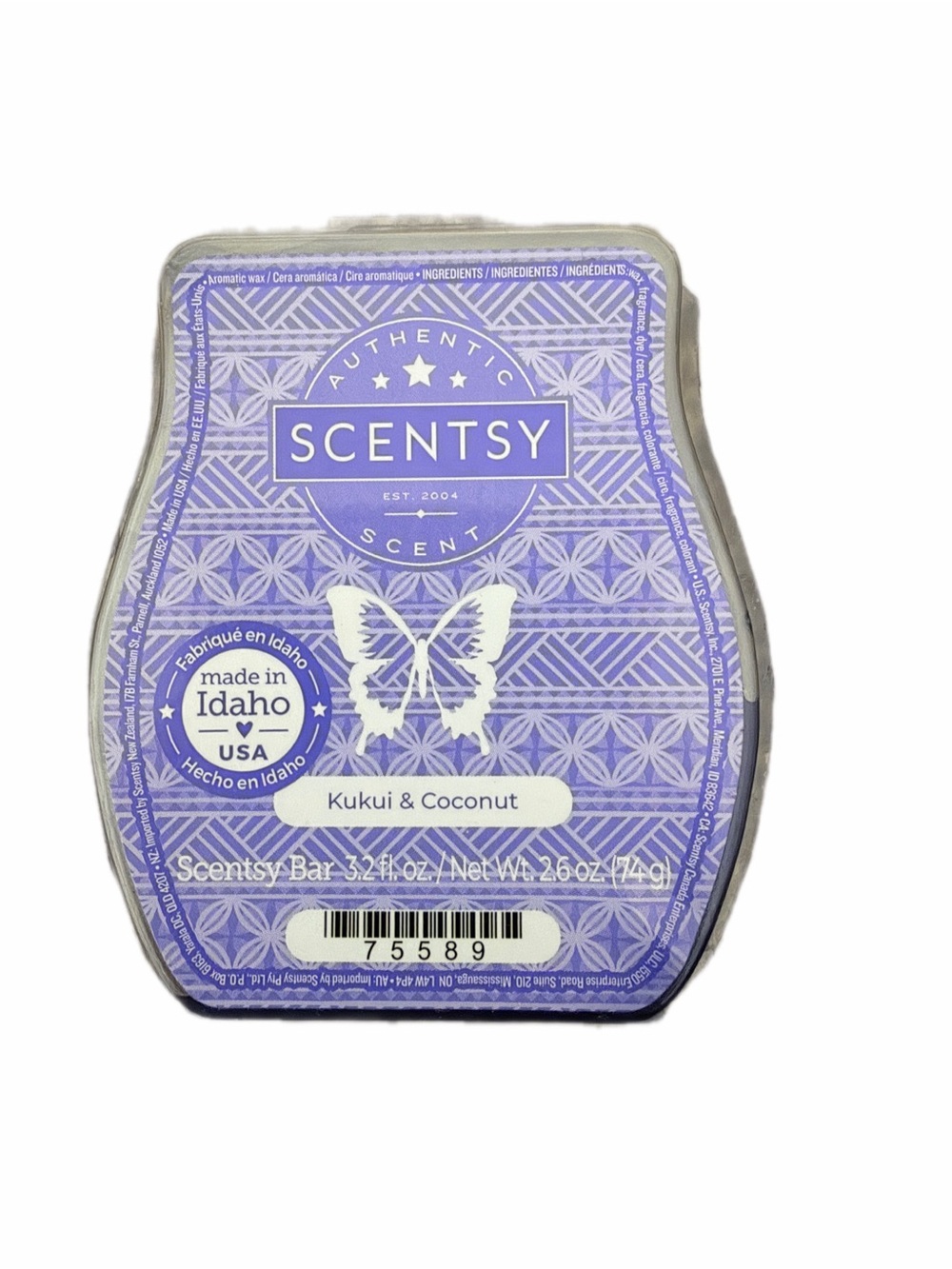 Scentsy Kukui & Coconut Scent Bar - Lavender Purple